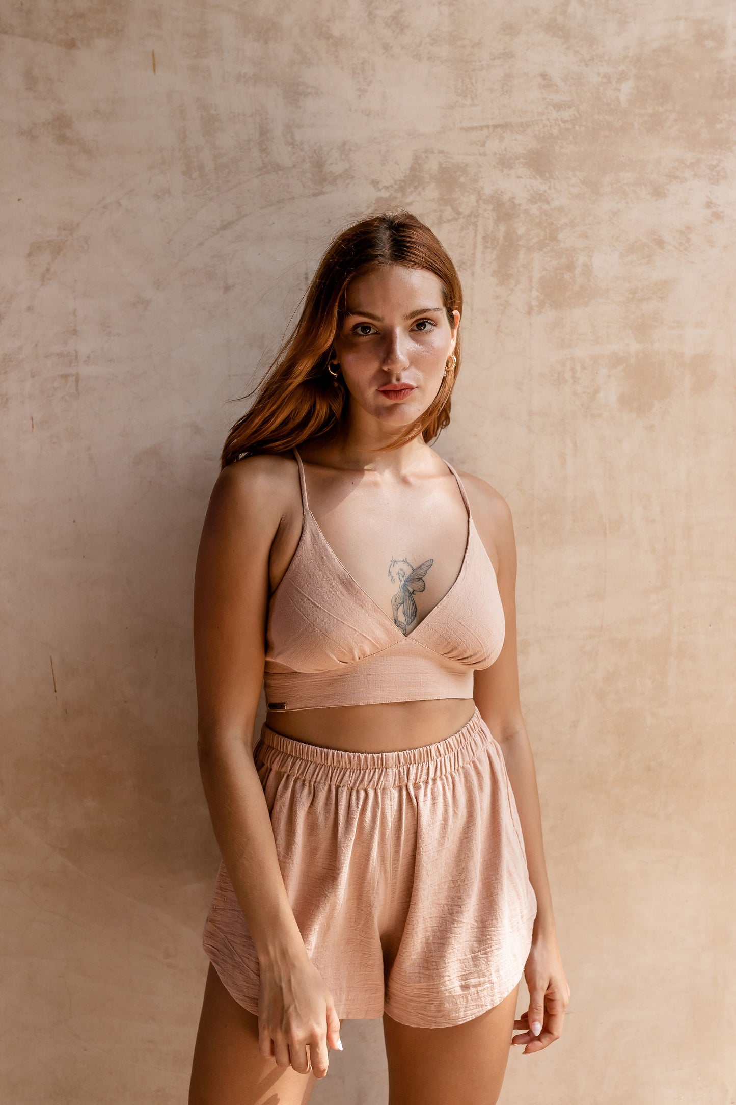 Linen Top With Back Ribbons - Hana