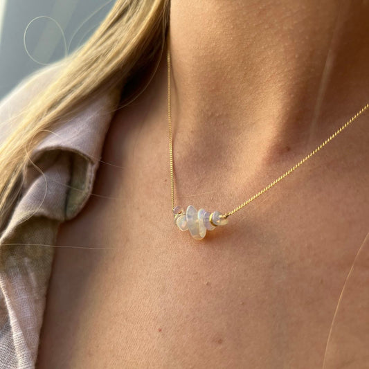 Ethiopian Opal Chip Pendant Necklace