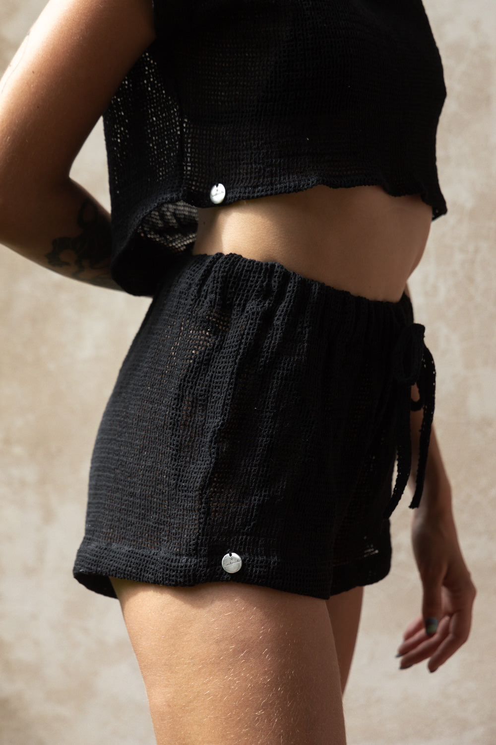 Knitwear Shorts with Adjustable Waist - Siena