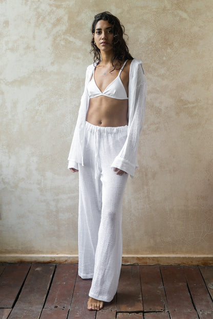 Long Flared Knitwear Pants - Tanit