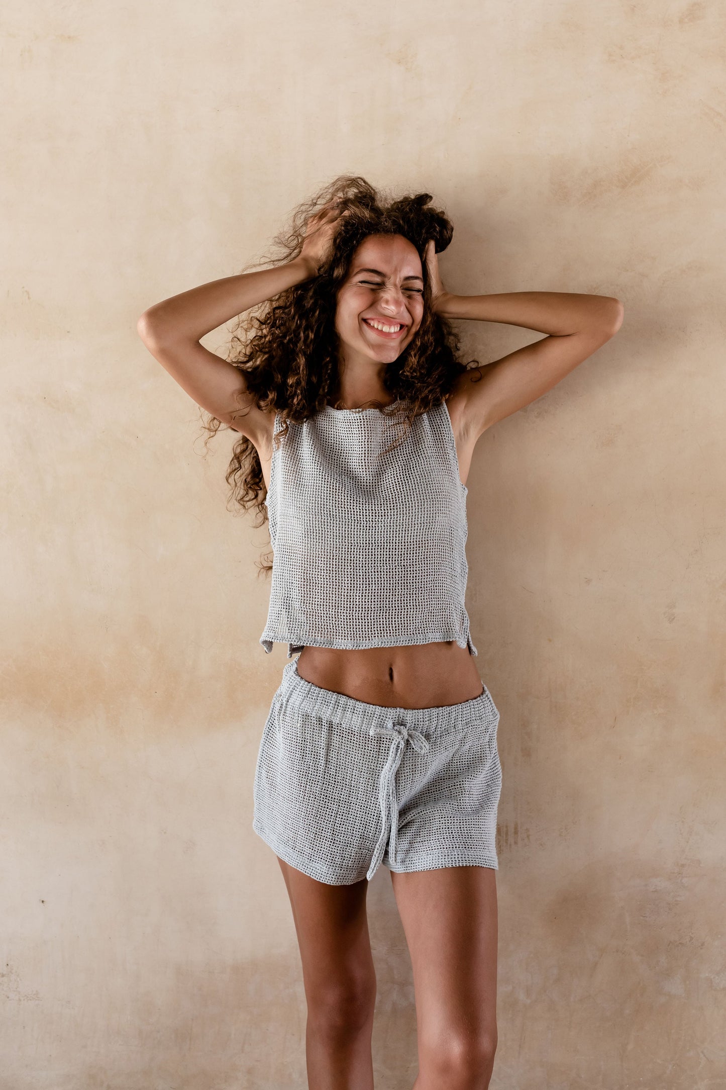 Knitwear Shorts with Adjustable Waist - Siena