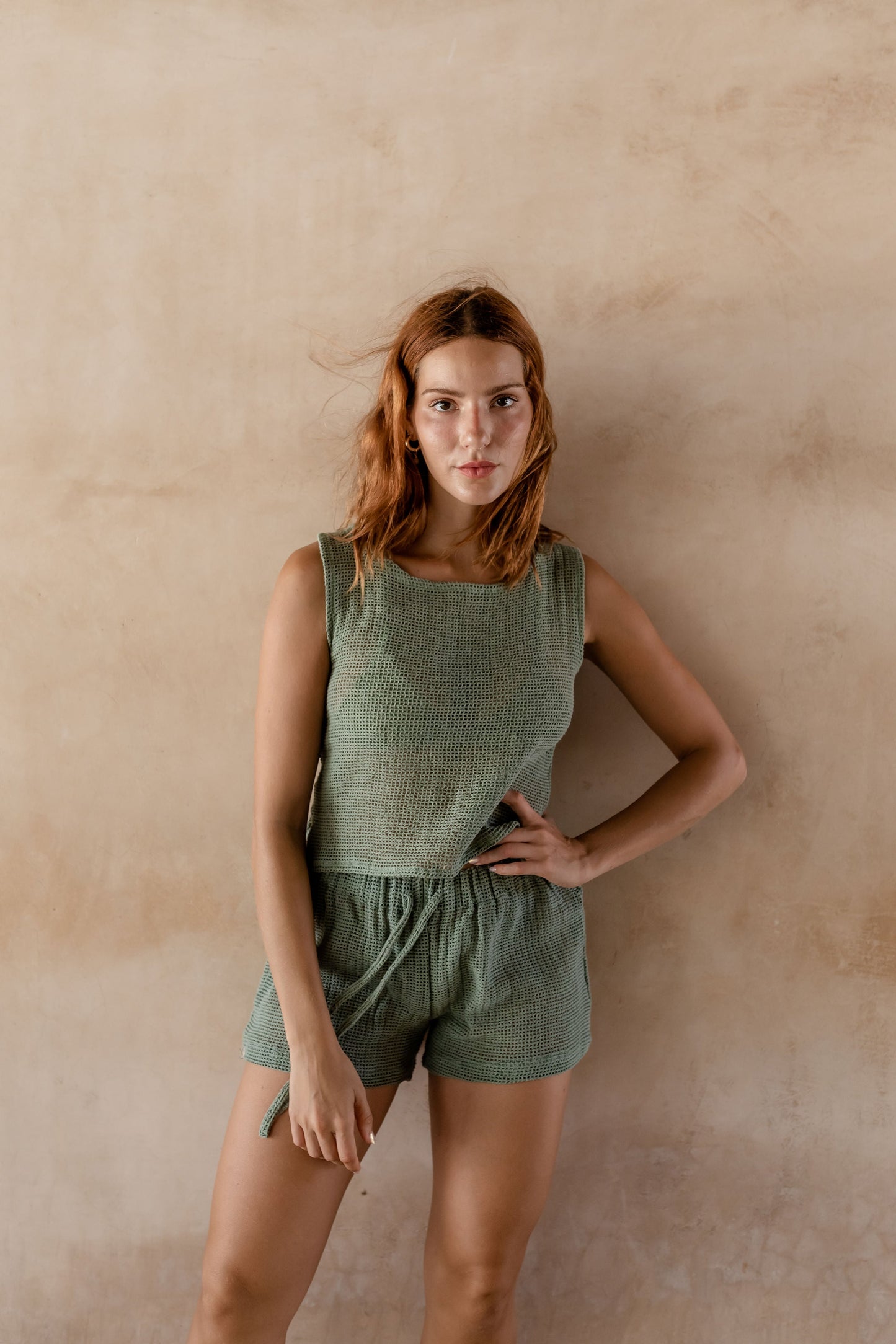 Knitwear Shorts with Adjustable Waist - Siena