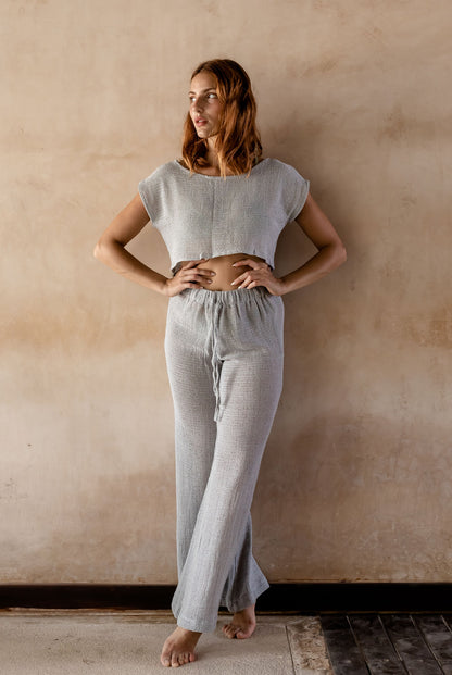 Long Flared Knitwear Pants - Tanit